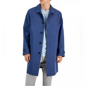 Alfani Macintosh Button Front Outerwear Overcoat Men's Jacket